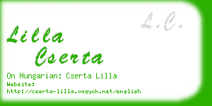 lilla cserta business card